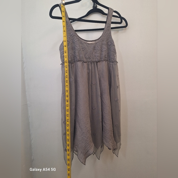Love And Liberty By Johnny Was Chic Sleeveless Gray Tunic Dress Size Xs - Picture 1 of 4
